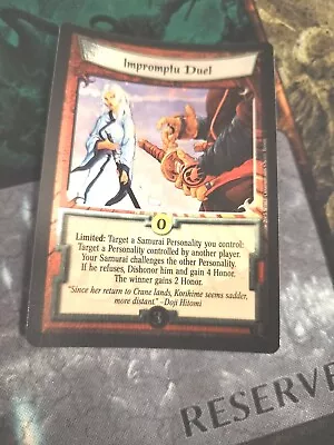 L5R CCG TCG. Legends Of The Five Rings: Impromptu Duel FOIL • £1