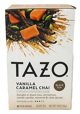 £5.40 • Buy Tazo Vanilla Caramel Chai Black Tea 20 Tea Bags 1.8 Oz