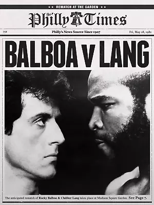 Rocky III Rocky Balboa VS Clubber Lang Fight Poster/Print Stallone Mr. T 🥊 • $3.39