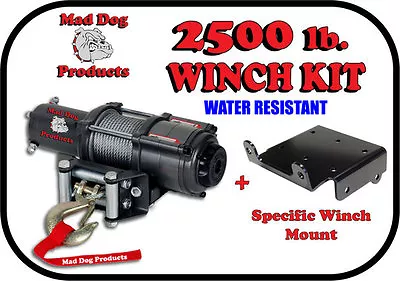 2500lb Mad Dog Winch Mount Combo Yamaha 2007-2014 Grizzly 350 400 450 • $245.99