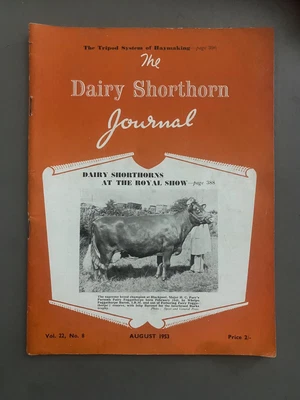 £8 • Buy The Dairy Shorthorn Cows Journal 1953 August