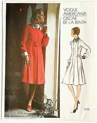 Vogue Americana Oscar De La Renta 2638 Dress Size 12 Uncut • $25