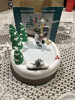 Mr. Christmas Animated Snowden Skating Pond Animated Musical Wind Up Music Box • $29