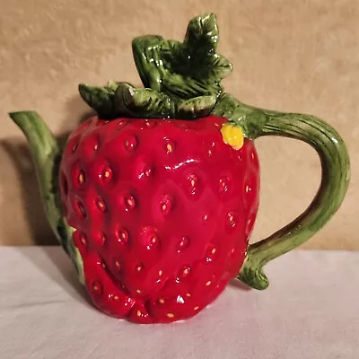 Vintage Strawberry Shaped Tea Pot  • $25.99