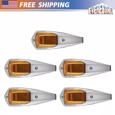 5X Fit For Kenworth T680 T880 Truck Cab Roof Front Top Lamp Amber Chrome LED 12V • $88.64