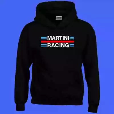 Martini Racing Logo Men's Black Hoodie Sweatshirt Size S-5XL • $44.99