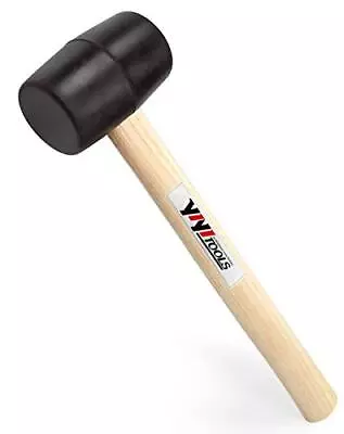 Rubber Mallet Hammer With Wood Handle 8-oz Black • $10.49