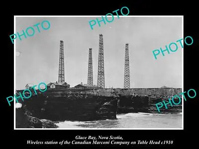 Old Large Historic Photo Of Glace Bay Nova Scotia Marconi Wireless Station 1920 • $5.51