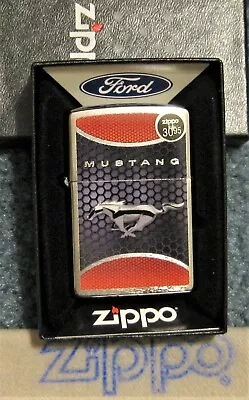 ZIPPO  FORD Lighter  MUSTANG  2021 New HORSE POWER  49519 Sealed SCAN TO PLAY • $26.31