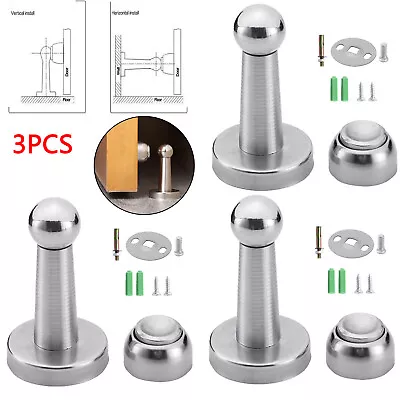 3Packs Magnetic Door Stop Stopper Holder Catch Fitting Screws Home Office Safety • $9.45