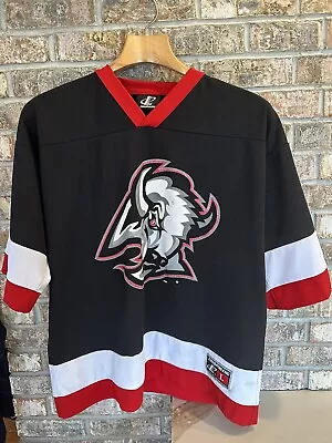 Vintage Buffalo Sabres Goat Head Logo Athletic NHL Hockey Jersey Men’s Large • $49.99