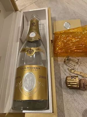 £28 • Buy Louis Roederer  2008 Cristal Champagne  Empty Bottle + Cork &certificate +foil