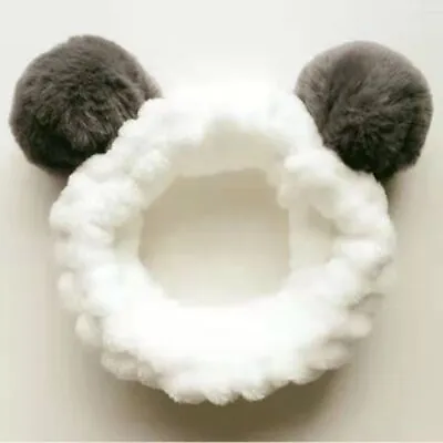 Panda Ear Headband - Multifunctional Coral Fleece Hair Winter Casual Accessory • $10.70