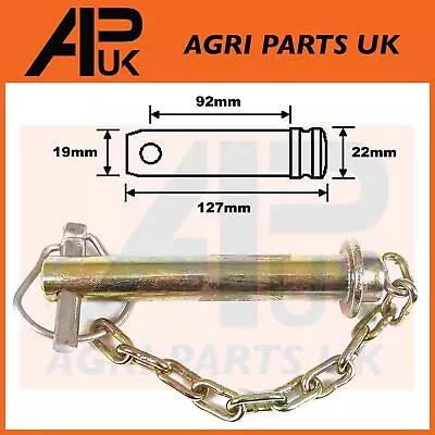 Top Link Pin 19mm X 92mm For Massey Ferguson FE35 35 65 135 165 240 550 Tractor • £9.99