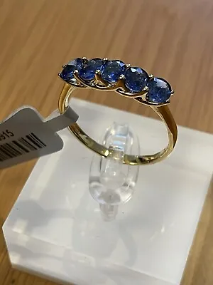 18K Gold AAAA Ceylon Sapphire (very Rare) 2.5Cts Ring Size V New With Tag • £300