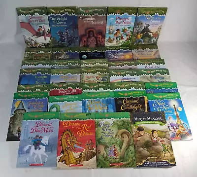 Lot Of 34 Magic Tree House Books 1-11 13-20 23-27 29-33 35-37 45 Merlin Missions • $45