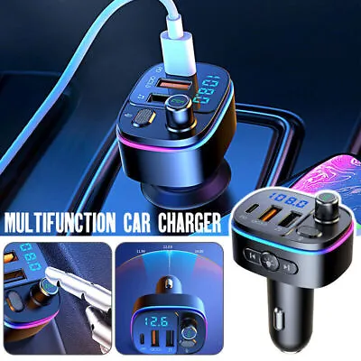 FM Transmitter Wireless Bluetooth Car Kit Radio Adapter USB Type C Charger Call • $15.99