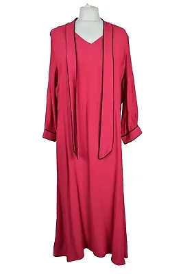 £15.37 • Buy JOHN LEWIS Pink Dress Size Uk 16 Womens Long Sleeves 100% Viscose Long 