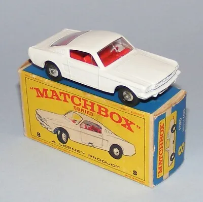 MATCHBOX REGULAR WHEELS #8e FORD MUSTANG EXCELLENT BOXED PLEASE READ DESCRIPTION • $43.56