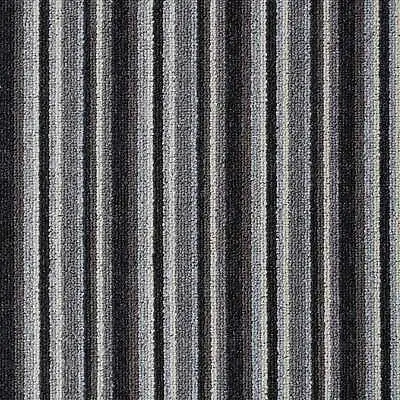 £0.99 • Buy Grey Springfield Cheap Striped Loop Pile Carpet Hardwearing Felt Backed 4m Wide