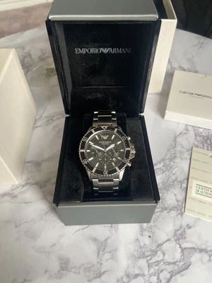 £145 • Buy Emporio Armani Diver Men's Black Watch - AR11360 (removed Links To Fit)