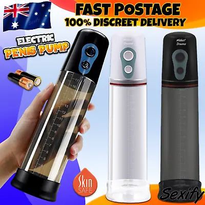 Electric Penis Pump Vacuum Male Erection Enlarger Cock Stretcher Penis Extender • $39.95