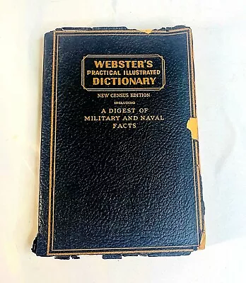 Websters Illustrated Dictionary Digest Of Military & Naval Facts 1942 • $19.95