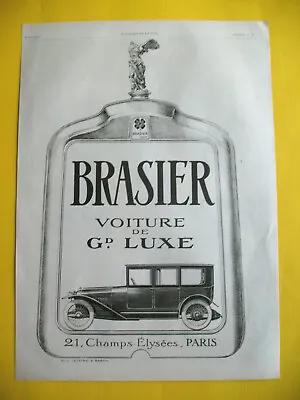 Press Release Brazier Luxury Car Mascot Radiator Ad 1920 • $3.20
