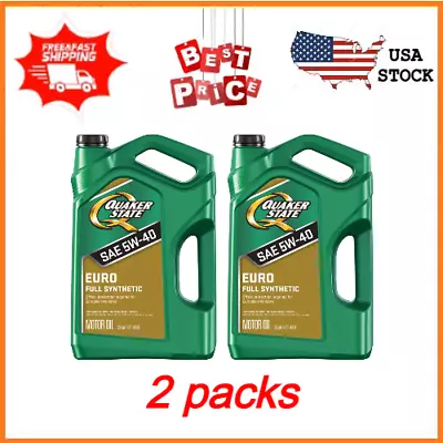 Quaker State Euro Full Synthetic 5W-40 Motor Oil 5-Quart • $39.05