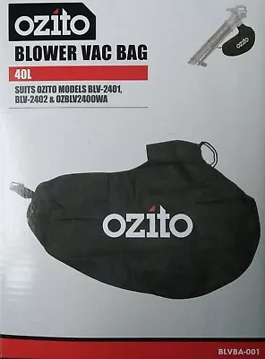 Ozito Replacement Spare Leaf Blower Vac Vacuum Bag 40L. OZBLV2400WA BLV-2401 / 2 • $42.95