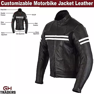 Customizable Motorbike Jacket | Cowhide Leather Motorcycle Suit  Racing Jacket • $154.07