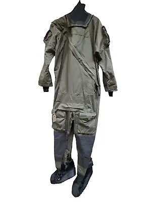 Genuine Typhoon UKSF SAS OD Green GoreTex Immersion Suit Size Large #257 • £129.95