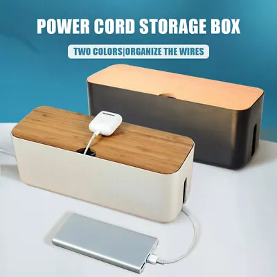 Large Cable Storage Box Case Power Strip Cord Wire Management Socket Cable Tidy  • £23.44