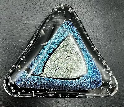 Vintage Estate Randy Strong Art Glass Dichroic Glass Paperweight • $29.99