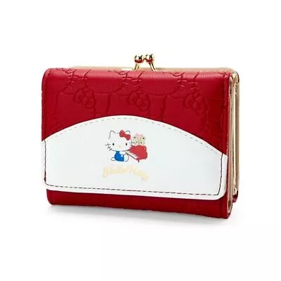 Sanrio Hello Kitty Compact Clasp Wallet Coin & Card Case Purse Sanrio Japan • $99.26