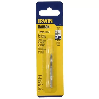 Irwin Hanson 8312 3mm-0.50 High Carbon Steel Plug Tap M3-0.50 • $3.74