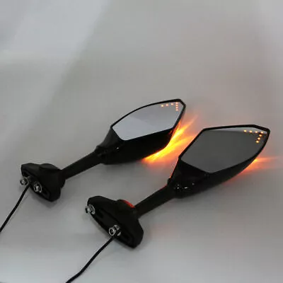 $35.84 • Buy Turn Signals Mirrors LED For Kawasaki Ninja 250R 500R 650R ZX-6R ZX636 ZX750