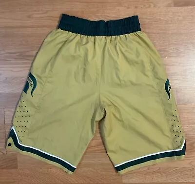 Nike Elite Michigan State Basketball Shorts Bronze Rare Spartans Men Small • $49.99