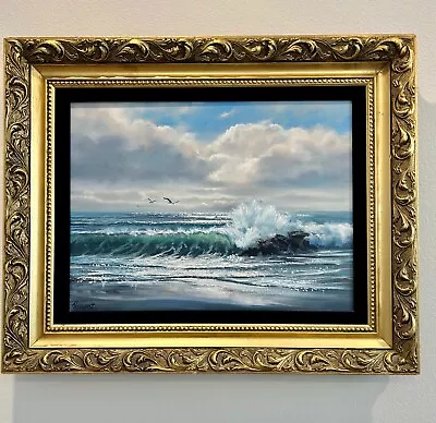 Violet Parkhurst Orginal Oil Painting @1975 CA. Seascape-Signed And Autographed • $5495