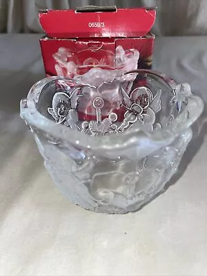 Holiday Classic By Mikasa Frosted Angel Votive Candle Holder Crystal Clear • $5.98