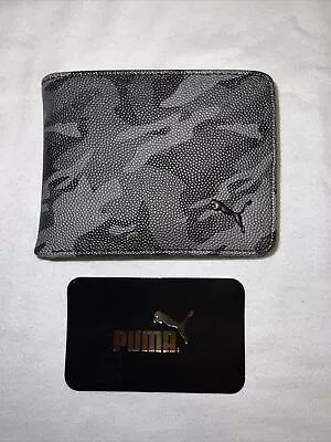 Puma Men’s Wallet Black And Gray Camouflage Bi Folding Six Cards New • $22.99