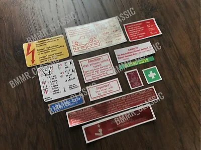 W123 230E 230CE 200 230 Stickers Engine Bay Decal Set Restoration Mercedes M102 • $24