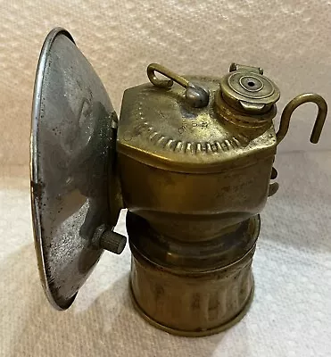 Vintage Justrite Brass Coal Miners Carbide Lamp / Light - U.s.a. • $29.99