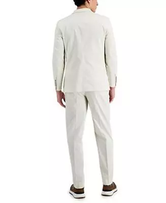 Nautica Men's Modern-Fit White / Cream Cotton Suit 40R / 34 X 32 • $77.99