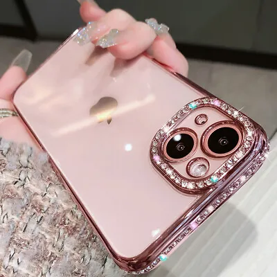 For IPhone 15 14 Pro Max 13 12 11 X XR Luxury Rhinestone Diamond Shockproof Case • $8.99