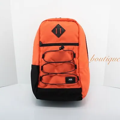 NWT Vans Snag Backpack School Laptop Bag Polyester VN0A3HCBFLM Orange Black $45 • $32.95