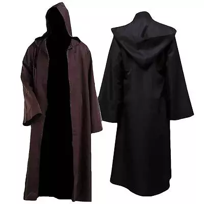 Adult Mens JEDI Star Wars Hooded Cloak Robe Costume Cosplay Party Fancy Dress/Й • $28.14