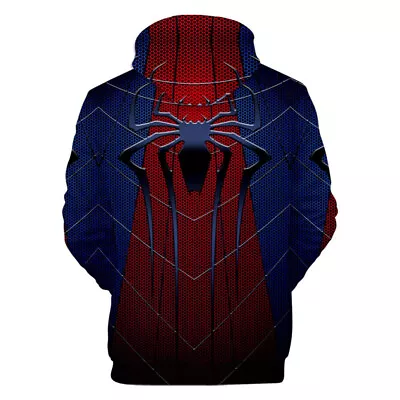 NewMen's Marvel Spiderman 3D Hoodie Sweatshirt Sweater Long Sleeve Pullover Tops • £32.16