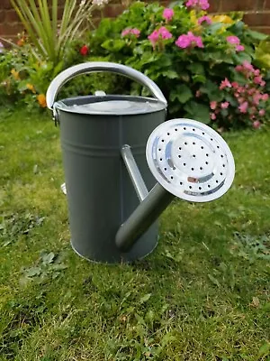 New Metal Garden Water Can 4.5L Gardening. Steel. Watering Plants Seeds + Spout • £26.99