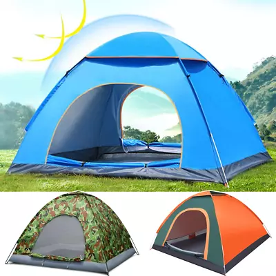 $28.69 • Buy 2-3 Person Instant Automatic Pop Up Portable Tent Camping Beach Outdoor Shelter